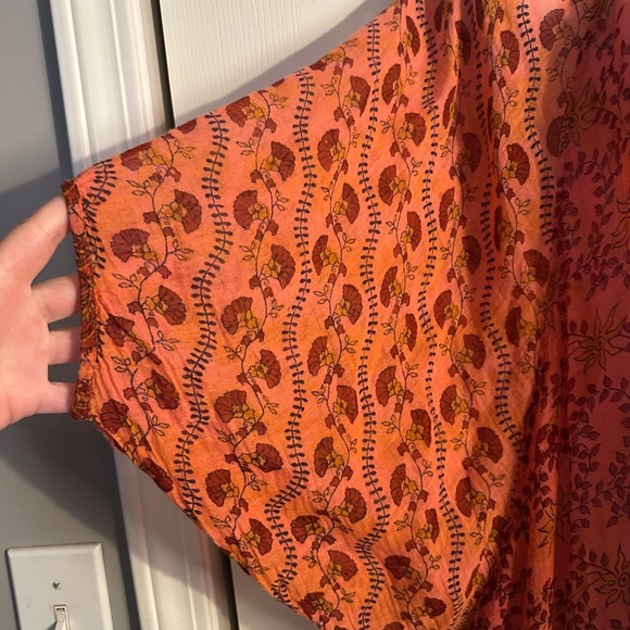 Poupette St. Barth Dress Poncho Chacha cover up one size. Coral - Picture 3 of 10